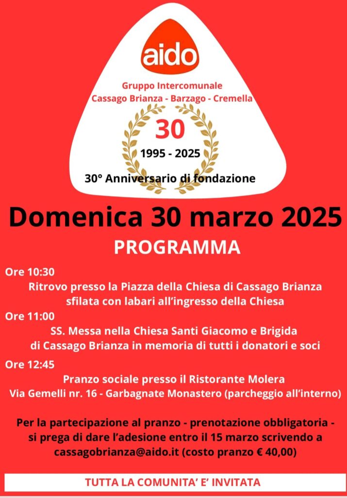 30 esimo anniversario di fondazione